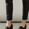 Lola Square Toe High Heel Penny Loafers