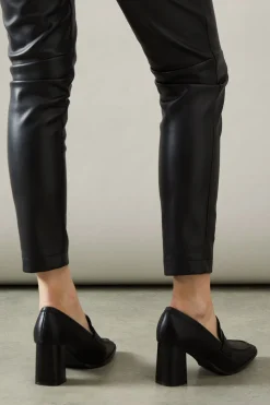 Lola Square Toe High Heel Penny Loafers