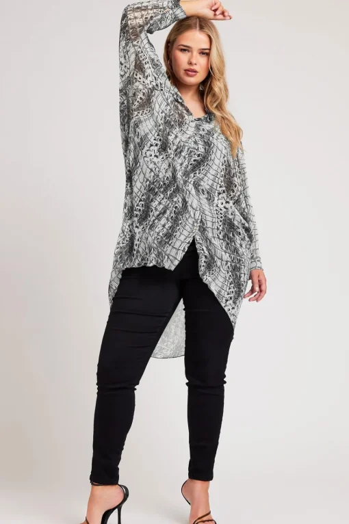 Longline Batwing Sleeve Shirt