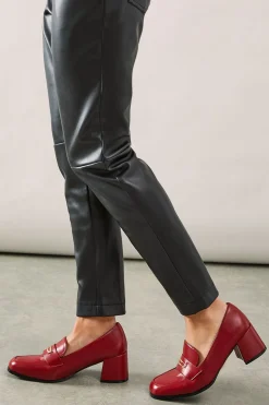 Loupe Metal Trim Heeled Loafer