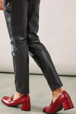 Loupe Metal Trim Heeled Loafer