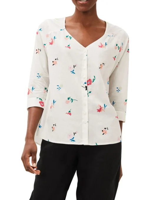 Luca Floral Cotton Blouse-Floral
