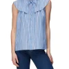 Maggie Stripe Collar Top-Striped