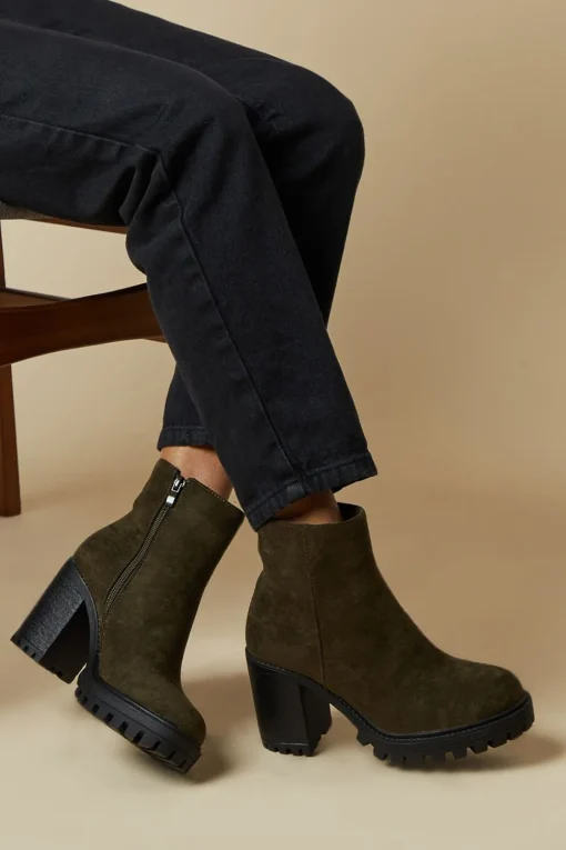 Marlowe Faux Suede Chunky Platform Ankle Boot