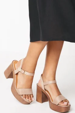 Martha Platform Stacked Heel Sandals