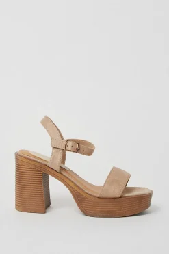 Martha Platform Stacked Heel Sandals
