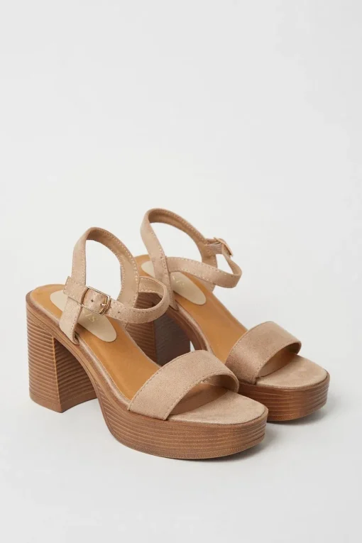 Martha Platform Stacked Heel Sandals