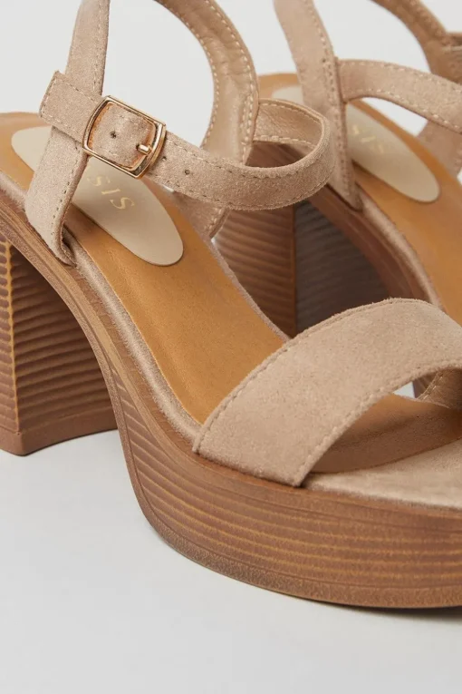 Martha Platform Stacked Heel Sandals