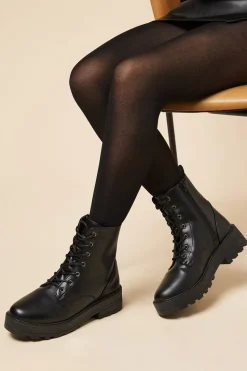 Maryam Lace Up Chunky Ankle Boot