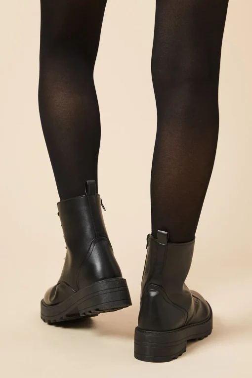 Maryam Lace Up Chunky Ankle Boot