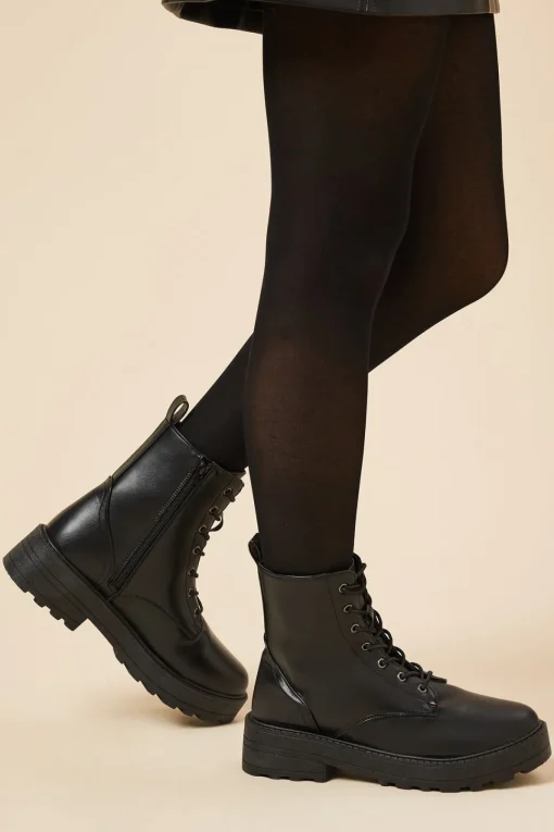 Maryam Lace Up Chunky Ankle Boot