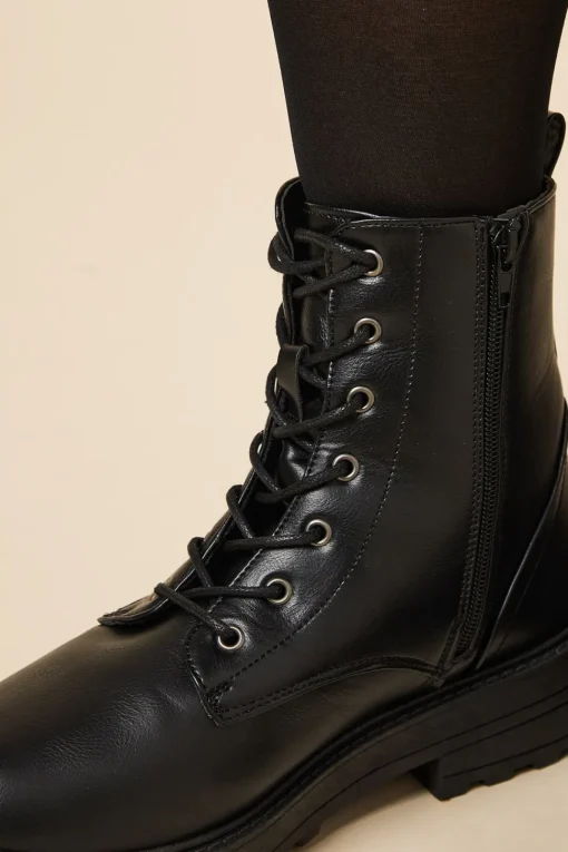 Maryam Lace Up Chunky Ankle Boot