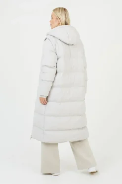 Maxi Hooded Puffer Jacket with Detachable Sleeves