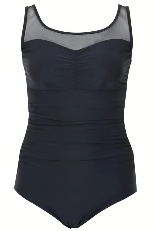 Mesh Panel Swimming Costume