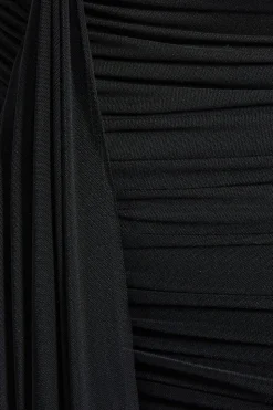 Mesh Sleeveless Cut Out Detail Top & Ruched Maxi Skirt Co-ord