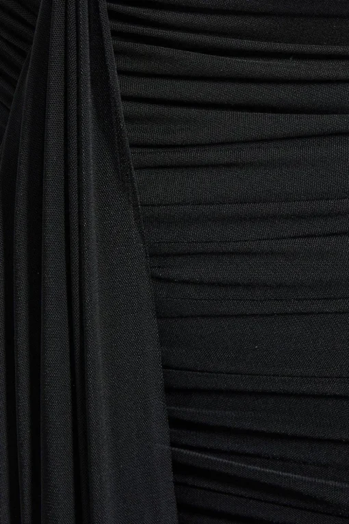 Mesh Sleeveless Cut Out Detail Top & Ruched Maxi Skirt Co-ord