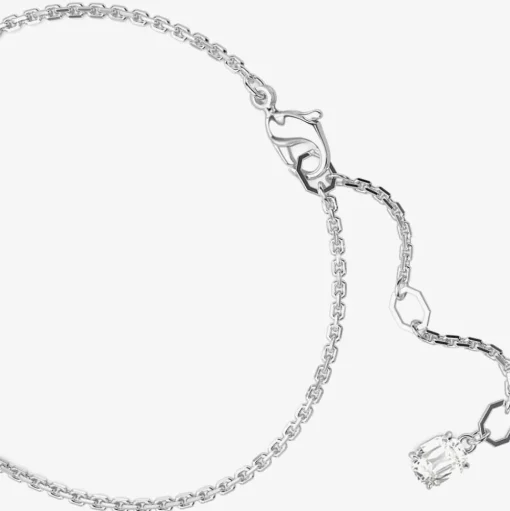 Mesmera Blue Mixed Cuts Rhodium Plated Bracelet 5668359
