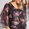 Metallic Cape Blouse