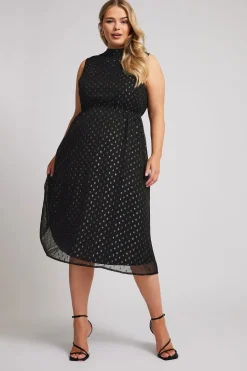 Metallic Dobby Dress