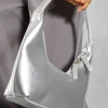 Metallic Double Zip Handbag