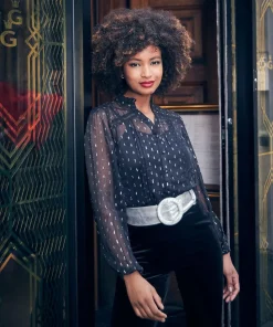 Metallic Soft Leather Retro Glam Waist Belt