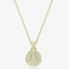 Meteora Gold Plated White Crystal Necklace 5683443