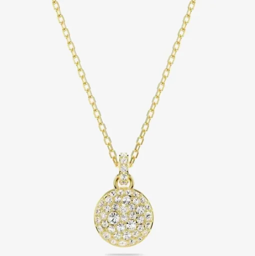 Meteora Gold Plated White Crystal Necklace 5683443