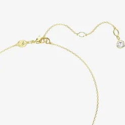Meteora Gold Plated White Crystal Necklace 5683443