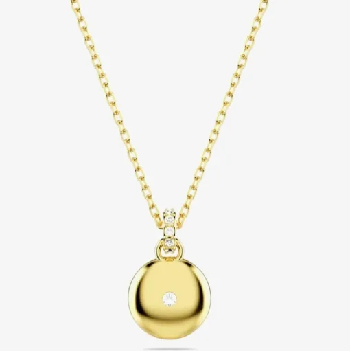 Meteora Gold Plated White Crystal Necklace 5683443