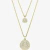Meteora Gold Tone Plated Layered Pendant Necklace 5683442
