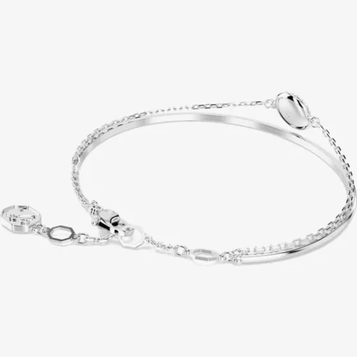 Meteora Rhodium Plated Bangle 5683447