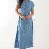 Midi Tencel Shirt Dress