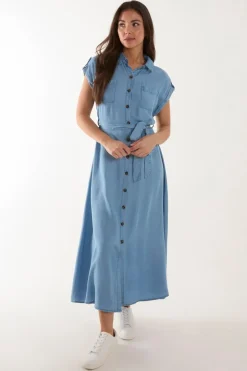 Midi Tencel Shirt Dress