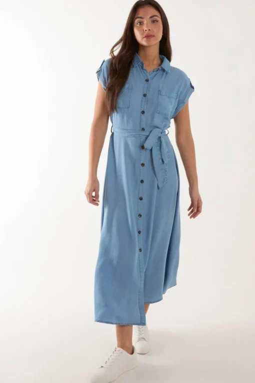 Midi Tencel Shirt Dress