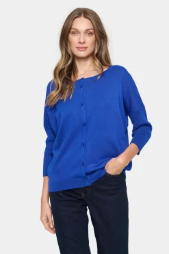 Mila Round Neck 3/4 Sleeve Cardigan-