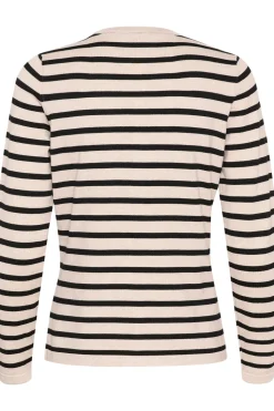 MilaSZ Striped Buttons Slim Fit Cardigan-