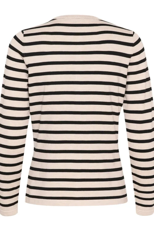 MilaSZ Striped Buttons Slim Fit Cardigan-