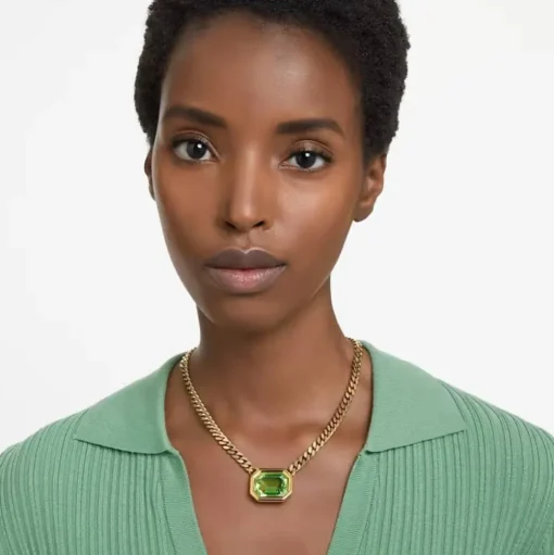 Millenia Green Gold Plated Necklace 5671583