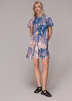 Mirrored Tie Dye Trapeze Dress-Tie Dye