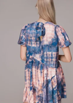 Mirrored Tie Dye Trapeze Dress-Tie Dye