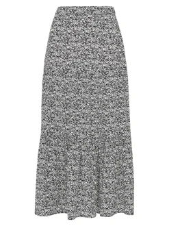 Mixed Animal Tiered Skirt-Animal Print