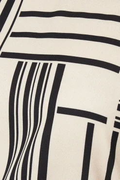 Mono Geo Printed Midi Dress