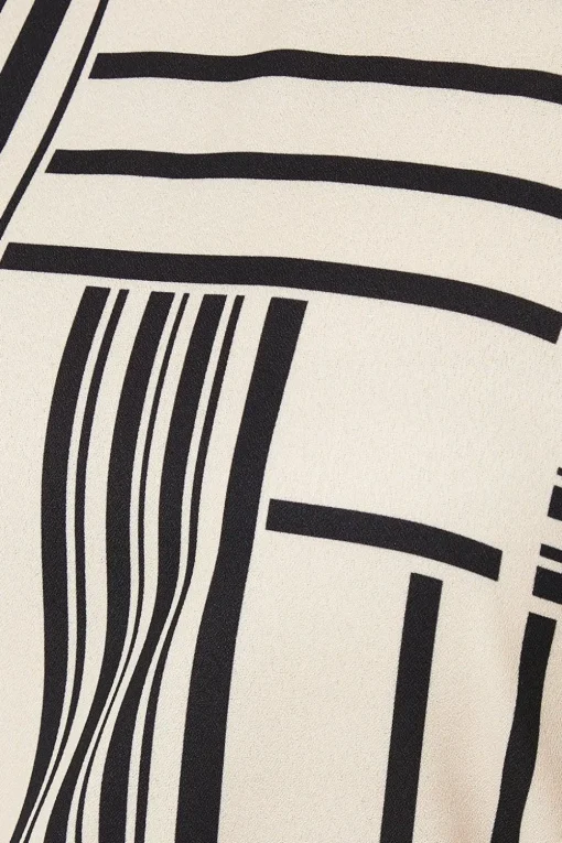 Mono Geo Printed Midi Dress