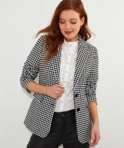 Monochrome Dogtooth Co-Ord Jacket