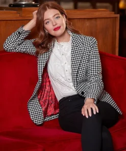 Monochrome Dogtooth Co-Ord Jacket