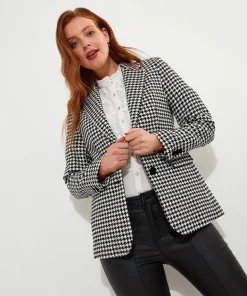 Monochrome Dogtooth Co-Ord Jacket