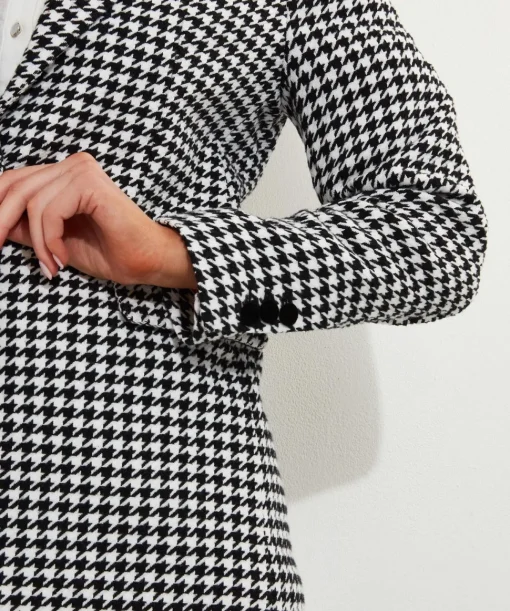 Monochrome Dogtooth Co-Ord Jacket