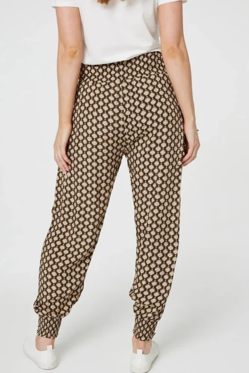 Mosaic Print High Waist Harem Trousers