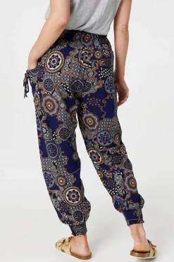 Mosaic Print Pocket Detail Pants