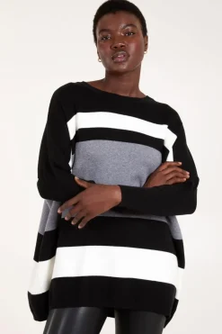 Multi Stripe Colour Block Jumper